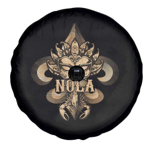 NOLA New Orleans Louisiana Spare Tire Cover Mardi Gras Mask Fleur De Lis TS09 Print Your Wear