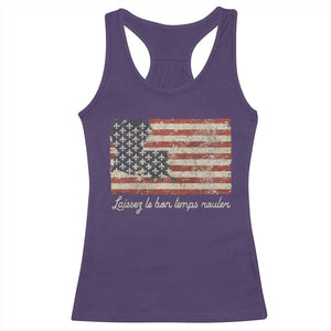 Louisiana Racerback Tank Top Laissez Les Bon Temps Rouler American Flag TS09 Purple Print Your Wear