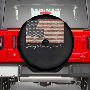 Louisiana Spare Tire Cover Laissez Les Bon Temps Rouler American Flag TS09 Black Print Your Wear