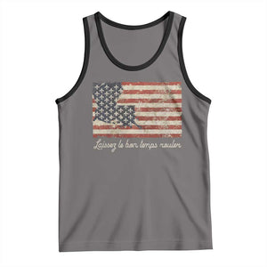 Louisiana Tank Top Laissez Les Bon Temps Rouler American Flag TS09 Deep Heather Black Print Your Wear
