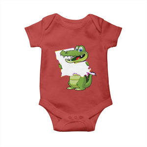 Cute Louisiana Aligator Baby Onesie TS09 Red Print Your Wear