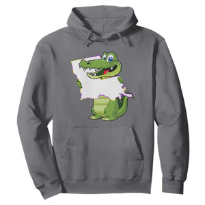 Cute Louisiana Aligator Hoodie TS09 Charcoal Print Your Wear