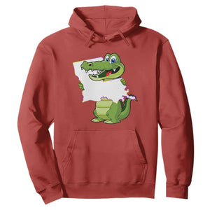 Cute Louisiana Aligator Hoodie TS09 Red Print Your Wear
