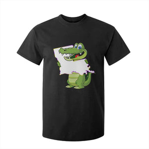 Cute Louisiana Aligator T Shirt For Kid TS09 Black Print Your Wear
