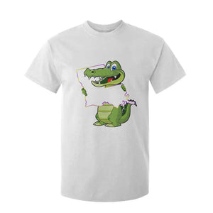 Cute Louisiana Aligator T Shirt For Kid TS09 White Print Your Wear