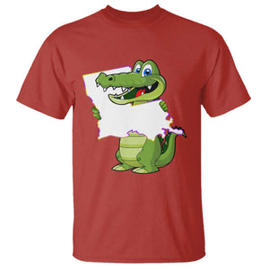 Cute Louisiana Aligator T Shirt TS09 Red Print Your Wear