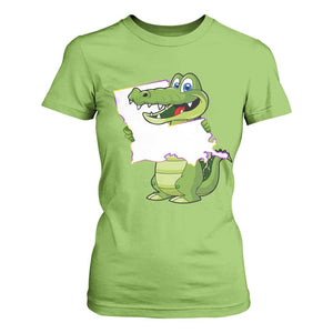 Cute Louisiana Aligator T Shirt For Women TS09 Lime Print Your Wear
