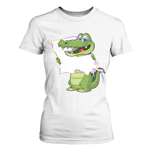 Cute Louisiana Aligator T Shirt For Women TS09 White Print Your Wear