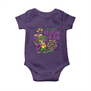 New Orleans Louisiana Mardi Gras Baby Onesie Where The Music Is Loud The Colors Are Bright And The Spirits Are High TS09 Purple Print Your Wear
