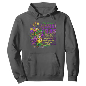 New Orleans Louisiana Mardi Gras Hoodie Where The Music Is Loud The Colors Are Bright And The Spirits Are High TS09 Dark Heather Print Your Wear