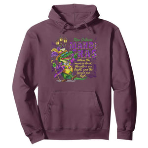 New Orleans Louisiana Mardi Gras Hoodie Where The Music Is Loud The Colors Are Bright And The Spirits Are High TS09 Maroon Print Your Wear