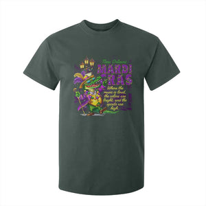 New Orleans Louisiana Mardi Gras T Shirt For Kid Where The Music Is Loud The Colors Are Bright And The Spirits Are High TS09 Dark Forest Green Print Your Wear