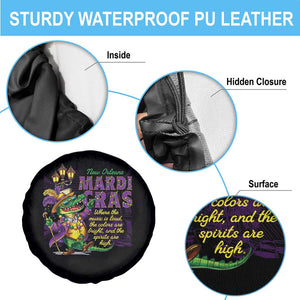 New Orleans Louisiana Mardi Gras Spare Tire Cover Where The Music Is Loud The Colors Are Bright And The Spirits Are High TS09 Print Your Wear