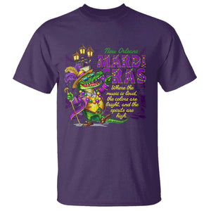 New Orleans Louisiana Mardi Gras T Shirt Where The Music Is Loud The Colors Are Bright And The Spirits Are High TS09 Purple Print Your Wear