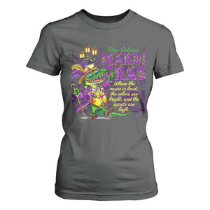 New Orleans Louisiana Mardi Gras T Shirt For Women Where The Music Is Loud The Colors Are Bright And The Spirits Are High TS09 Dark Heather Print Your Wear