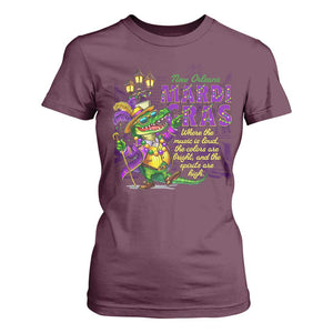 New Orleans Louisiana Mardi Gras T Shirt For Women Where The Music Is Loud The Colors Are Bright And The Spirits Are High TS09 Maroon Print Your Wear