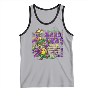 New Orleans Louisiana Mardi Gras Tank Top Where The Music Is Loud The Colors Are Bright And The Spirits Are High TS09 Athletic Heather Black Print Your Wear