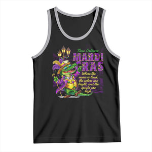 New Orleans Louisiana Mardi Gras Tank Top Where The Music Is Loud The Colors Are Bright And The Spirits Are High TS09 Black Athletic Heather Print Your Wear