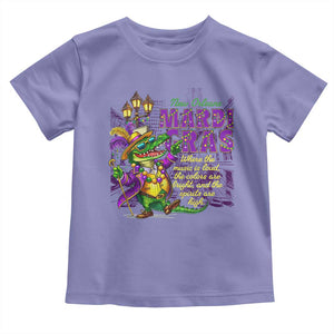 New Orleans Louisiana Mardi Gras Toddler T Shirt Where The Music Is Loud The Colors Are Bright And The Spirits Are High TS09 Violet Print Your Wear