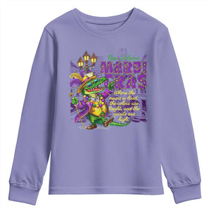 New Orleans Louisiana Mardi Gras Youth Sweatshirt Where The Music Is Loud The Colors Are Bright And The Spirits Are High TS09 Violet Print Your Wear
