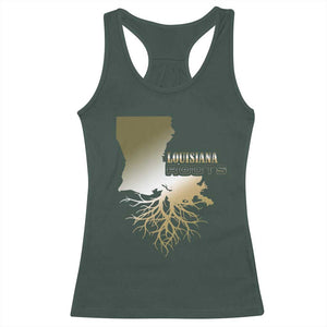 Louisiana Roots Pride Racerback Tank Top TS09 Dark Forest Green Print Your Wear