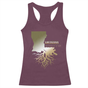 Louisiana Roots Pride Racerback Tank Top TS09 Maroon Print Your Wear