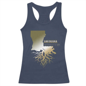 Louisiana Roots Pride Racerback Tank Top TS09 Navy Print Your Wear