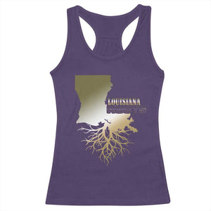 Louisiana Roots Pride Racerback Tank Top TS09 Purple Print Your Wear