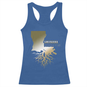 Louisiana Roots Pride Racerback Tank Top TS09 Royal Blue Print Your Wear