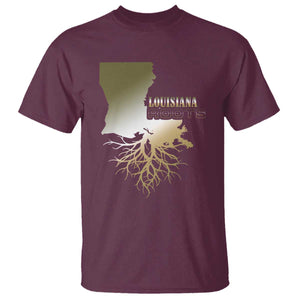 Louisiana Roots Pride T Shirt TS09 Maroon Print Your Wear