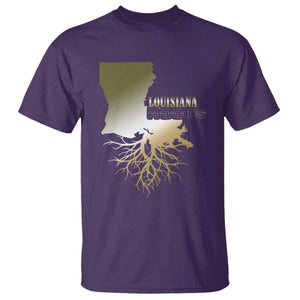 Louisiana Roots Pride T Shirt TS09 Purple Print Your Wear