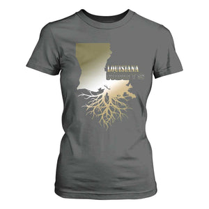 Louisiana Roots Pride T Shirt For Women TS09 Dark Heather Print Your Wear