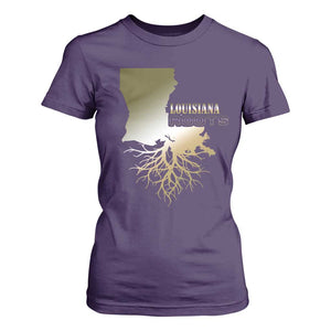 Louisiana Roots Pride T Shirt For Women TS09 Purple Print Your Wear