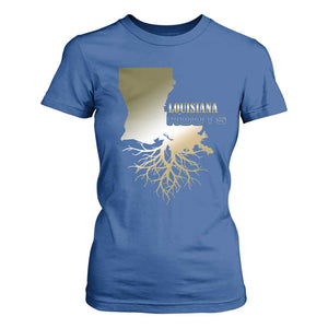Louisiana Roots Pride T Shirt For Women TS09 Royal Blue Print Your Wear