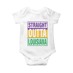 Straight Outta Louisiana Baby Onesie TS09 White Print Your Wear