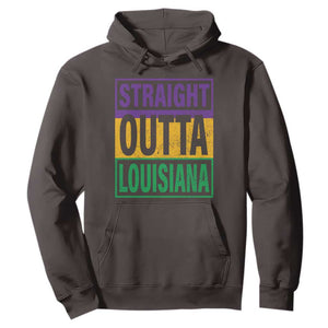 Straight Outta Louisiana Hoodie TS09 Dark Chocolate Print Your Wear