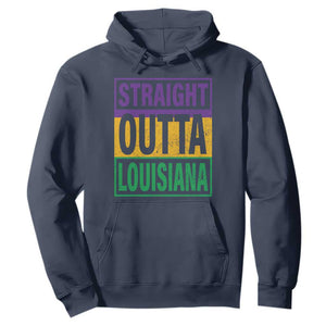 Straight Outta Louisiana Hoodie TS09 Navy Print Your Wear