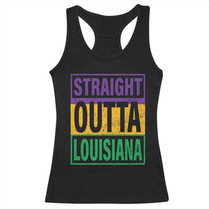 Straight Outta Louisiana Racerback Tank Top TS09 Black Print Your Wear