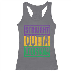 Straight Outta Louisiana Racerback Tank Top TS09 Charcoal Print Your Wear