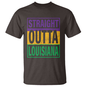 Straight Outta Louisiana T Shirt TS09 Dark Chocolate Print Your Wear