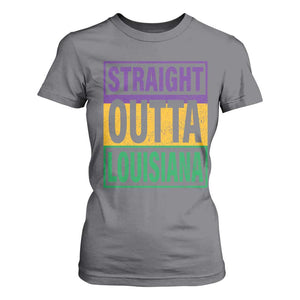 Straight Outta Louisiana T Shirt For Women TS09 Charcoal Print Your Wear