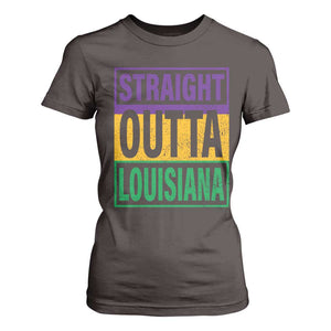 Straight Outta Louisiana T Shirt For Women TS09 Dark Chocolate Print Your Wear