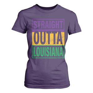 Straight Outta Louisiana T Shirt For Women TS09 Purple Print Your Wear