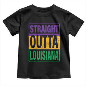 Straight Outta Louisiana Toddler T Shirt TS09 Black Print Your Wear