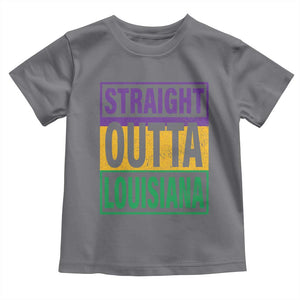 Straight Outta Louisiana Toddler T Shirt TS09 Charcoal Print Your Wear