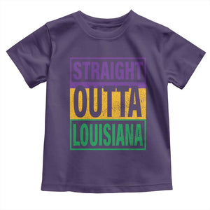 Straight Outta Louisiana Toddler T Shirt TS09 Purple Print Your Wear