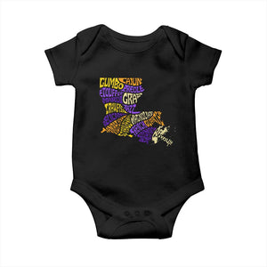 Louisiana Baby Onesie Creole Cajun Culture LA Map TS09 Black Print Your Wear