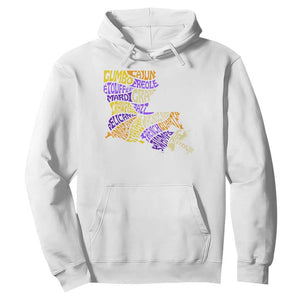 Louisiana Hoodie Creole Cajun Culture LA Map TS09 White Print Your Wear