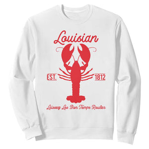 Louisiana Crawfish Sweatshirt Laissez Les Bon Temps Rouler 1812 TS09 White Print Your Wear