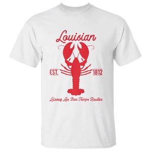 Louisiana Crawfish T Shirt Laissez Les Bon Temps Rouler 1812 TS09 White Print Your Wear